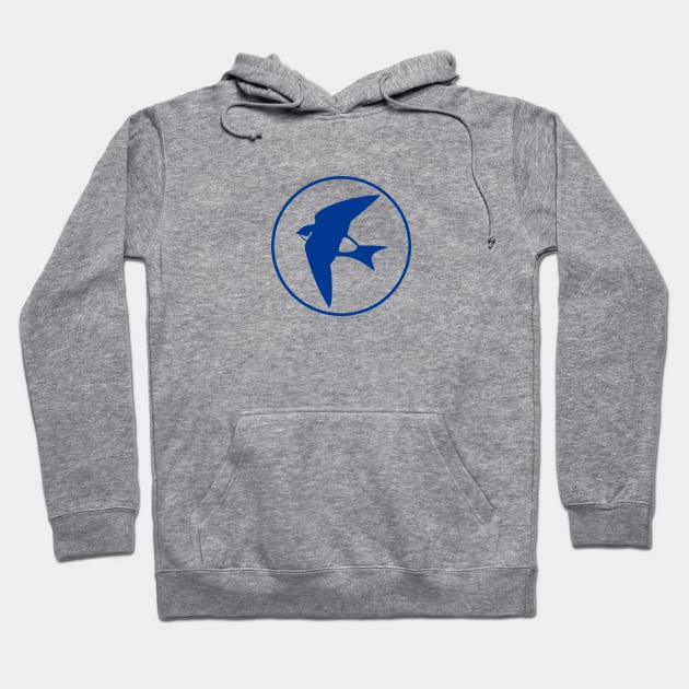 Martin bird, the flight virtuoso, vintage for birds lovers with blue ink Hoodie by croquis design